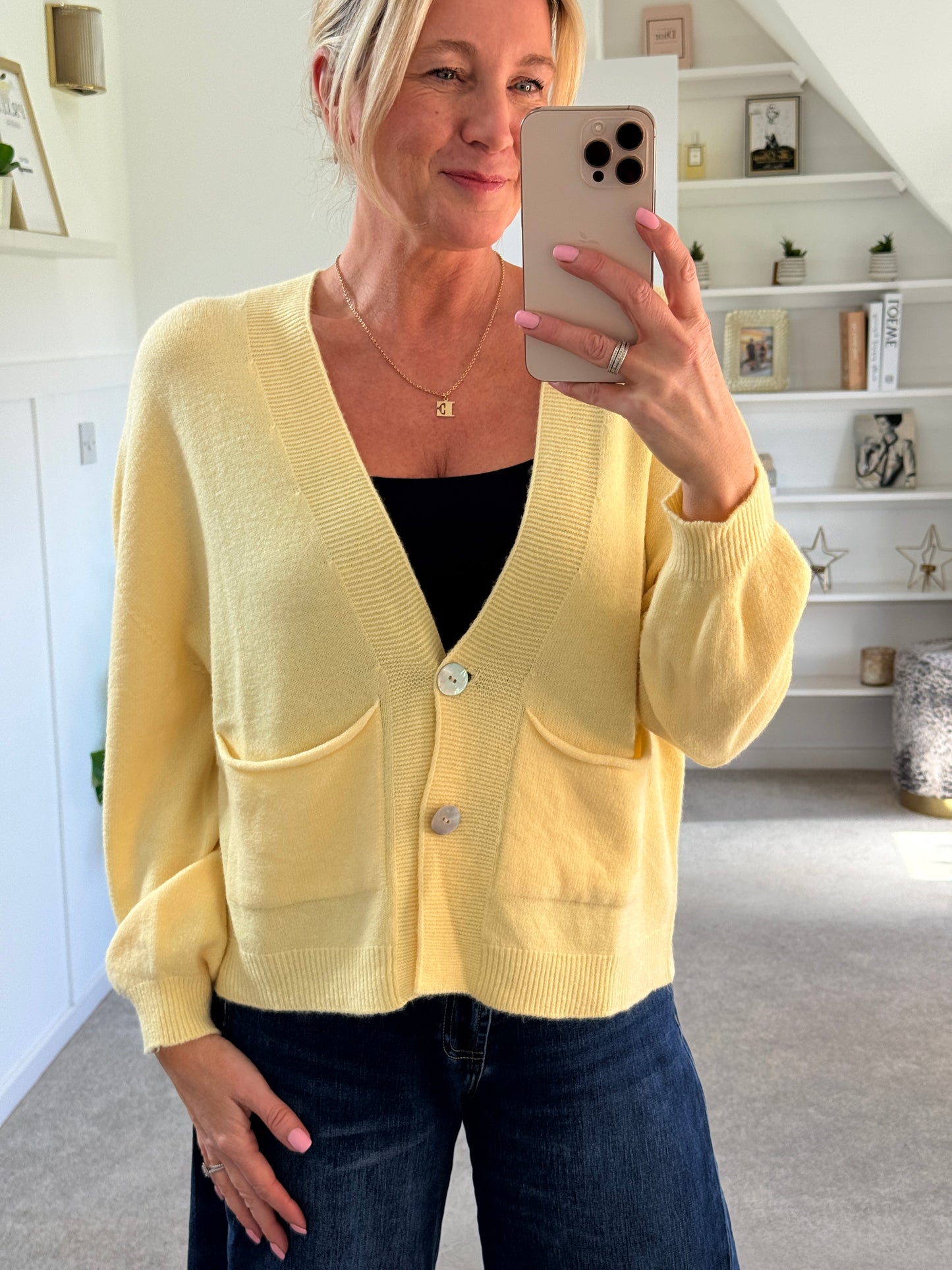 Cream 2 Button Cardigan
