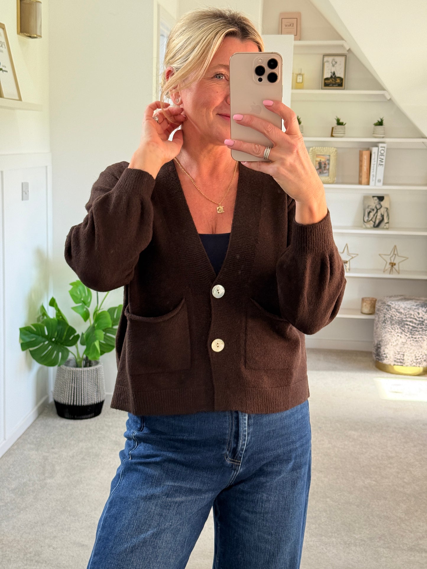 Cream 2 Button Cardigan