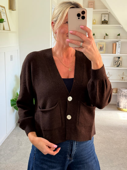 Cream 2 Button Cardigan