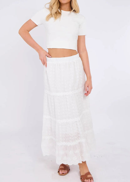 Broderie Anglaise Cotton Skirt
