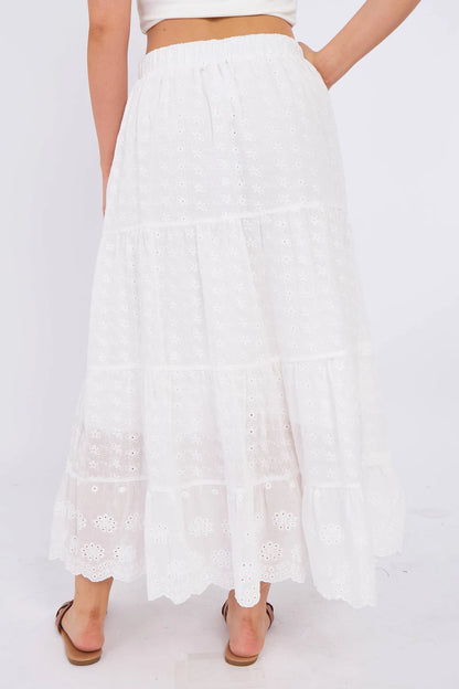 Broderie Anglaise Cotton Skirt