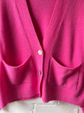Hot Pink 2 Button Cardigan