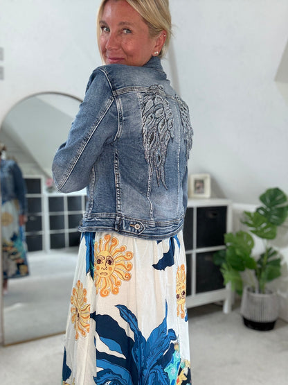 Melly & Co Angel Wing Denim Jacket