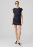 Navy Broderie Anglaise Frill Sleeve T Shirt By VERO MODA