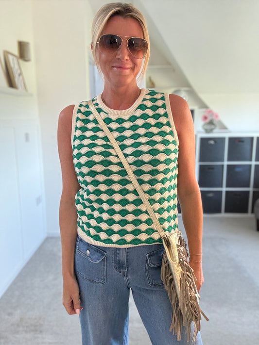 Carry Stone/Green Tank Top