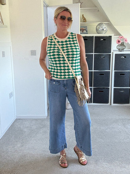 Carry Stone/Green Tank Top