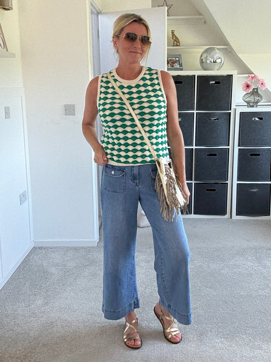 Carry Stone/Green Tank Top