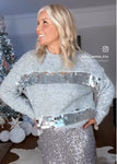 Grey/Silver Sequin Disc Jumper