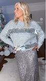 Grey/Silver Sequin Disc Jumper