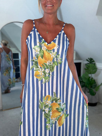 Lobster Print Floaty Maxi Dress