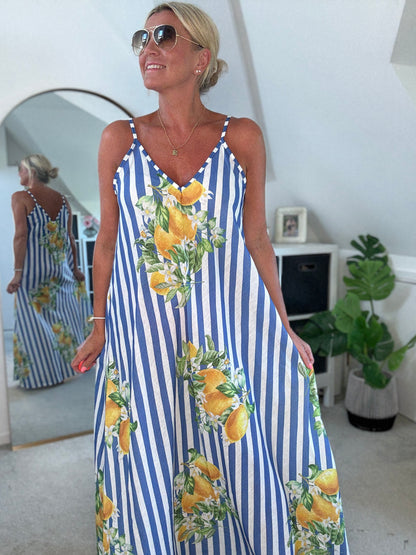Lobster Print Floaty Maxi Dress