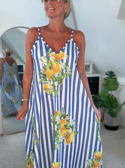 Lobster Print Floaty Maxi Dress