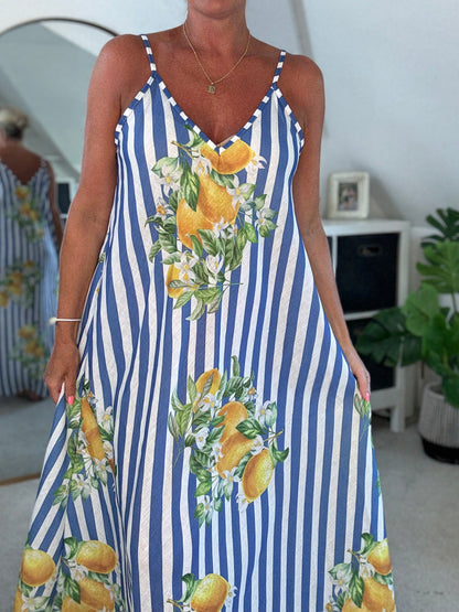 Lobster Print Floaty Maxi Dress