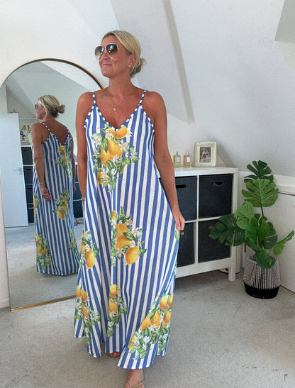 Lobster Print Floaty Maxi Dress