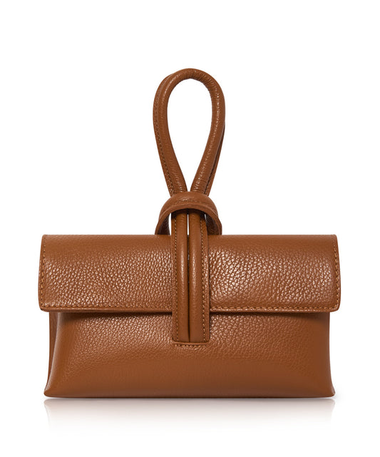 Dark Tan Loop Clutch/Cross Body Bag