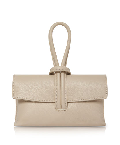Dark Tan Loop Clutch/Cross Body Bag