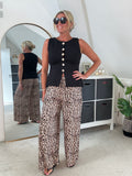 Khaki Waistcoat with Gold Buttons