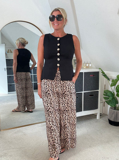 Black Waistcoat with Gold Buttons