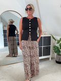 Black Waistcoat with Gold Buttons