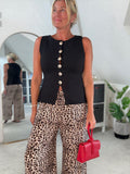 Khaki Waistcoat with Gold Buttons