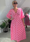 Hearts Striped Cheesecloth Dress