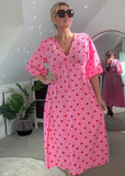 Hearts Striped Cheesecloth Dress