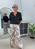 Katy Puma Print Wide Leg Trousers