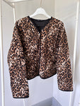 Leopard Quilted Jacket - Tan | Grey