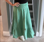Pistachio Cheesecloth Skirt