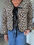 Leopard Quilted Bow Tie Jacket