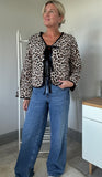 Leopard Quilted Bow Tie Jacket