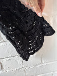 Black Cropped Crochet Top