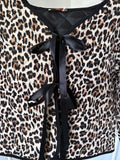 Leopard Quilted Bow Tie Jacket