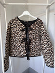 Leopard Quilted Bow Tie Jacket