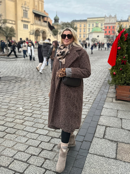 Camel Triangle Leopard Print Scarf - PRE ORDER