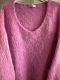 Fuschia Pink 3/4 Sleeve Soft Jumper