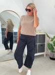 Mocha Fluffy S/S Jumper