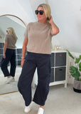 Mocha Fluffy S/S Jumper