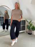 Mocha Fluffy S/S Jumper
