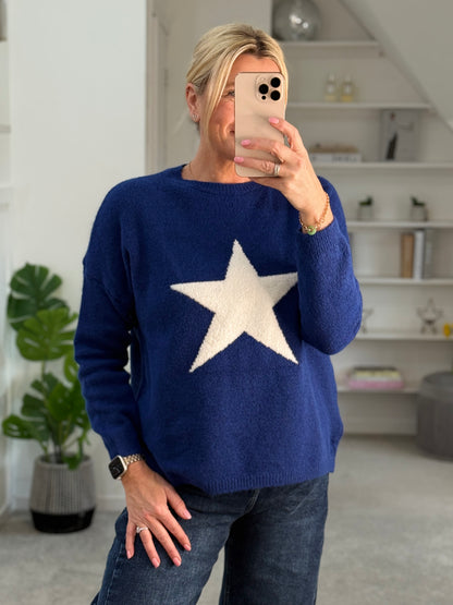 Cobalt/White Star Jumper