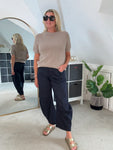 Mocha Fluffy S/S Jumper