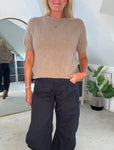 Mocha Fluffy S/S Jumper