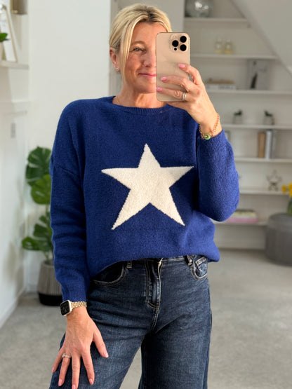 Cobalt/White Star Jumper