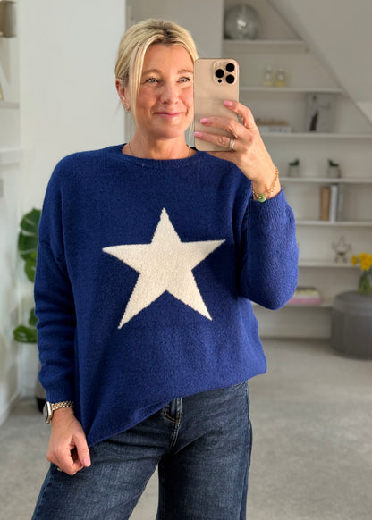 Cobalt/White Star Jumper
