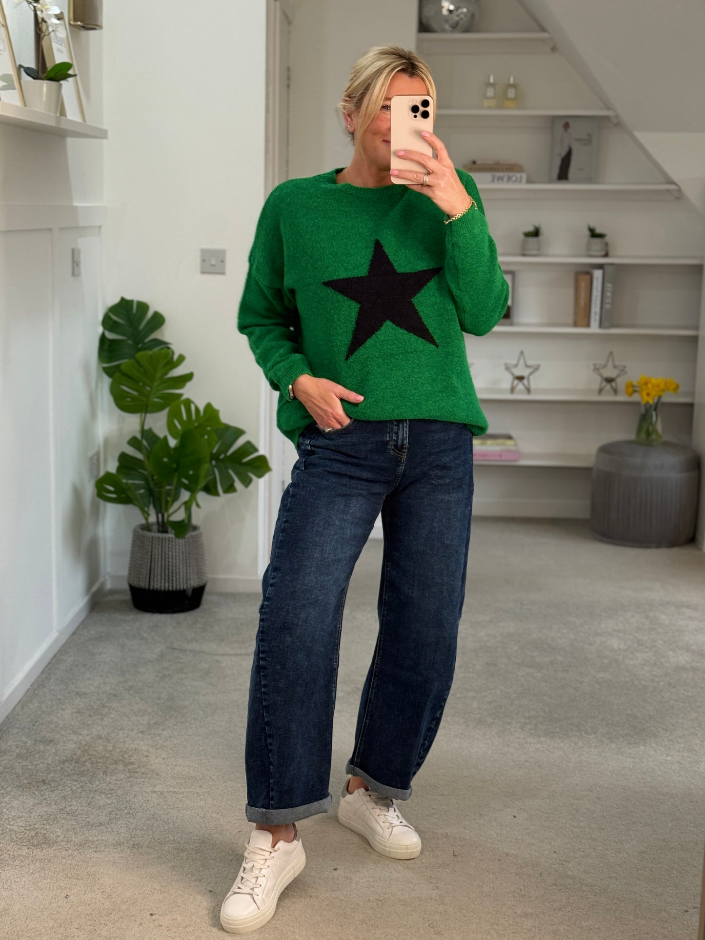 Green/Navy Star Jumper