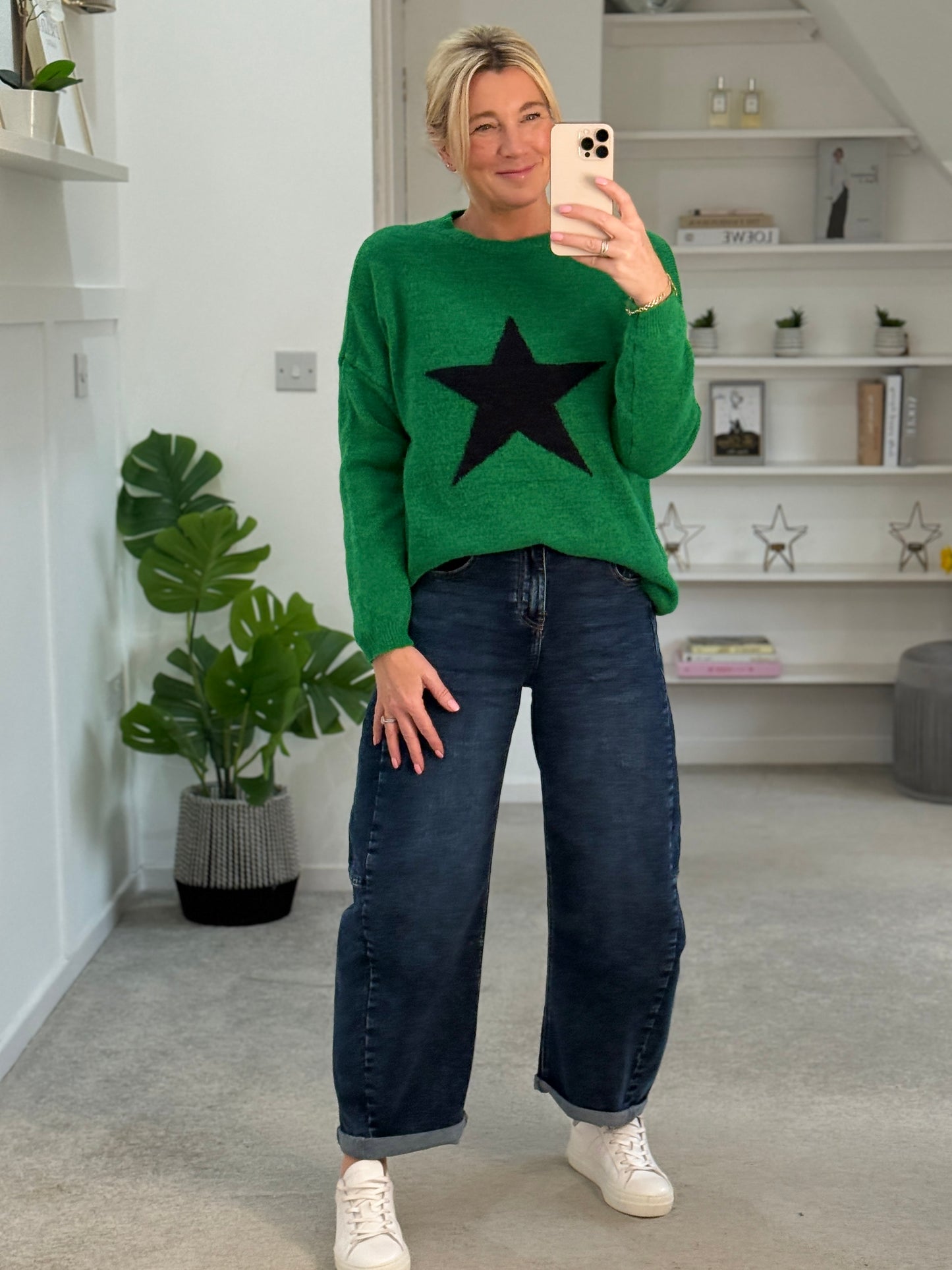 Green/Navy Star Jumper