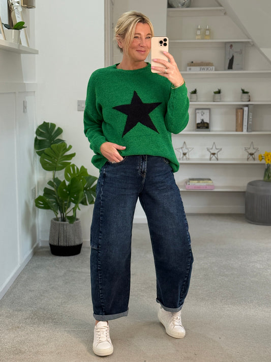Green/Navy Star Jumper