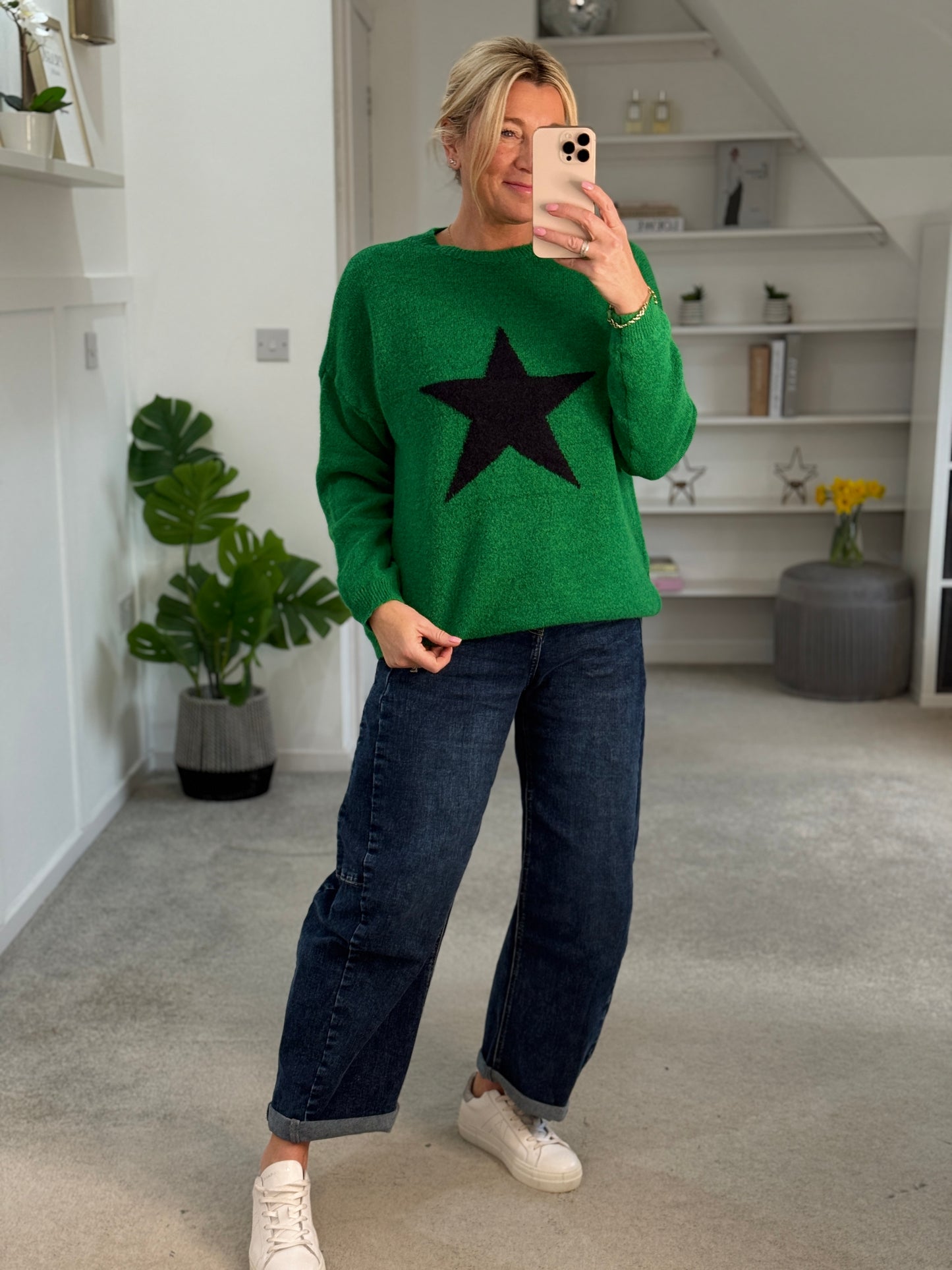 Green/Navy Star Jumper