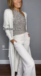 Cream Soft Long Cardigan