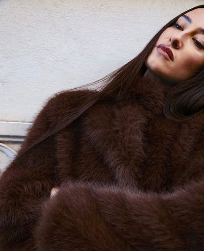 Chocolate Monroe Faux Fur Jacket